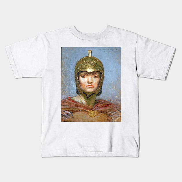 Kenyon Cox Study for Mural for Appellate Court Building, New York Statute Law Helmet for Figure of Force Kids T-Shirt by pdpress